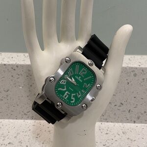 Croton Green Dial Watch with Black Strap